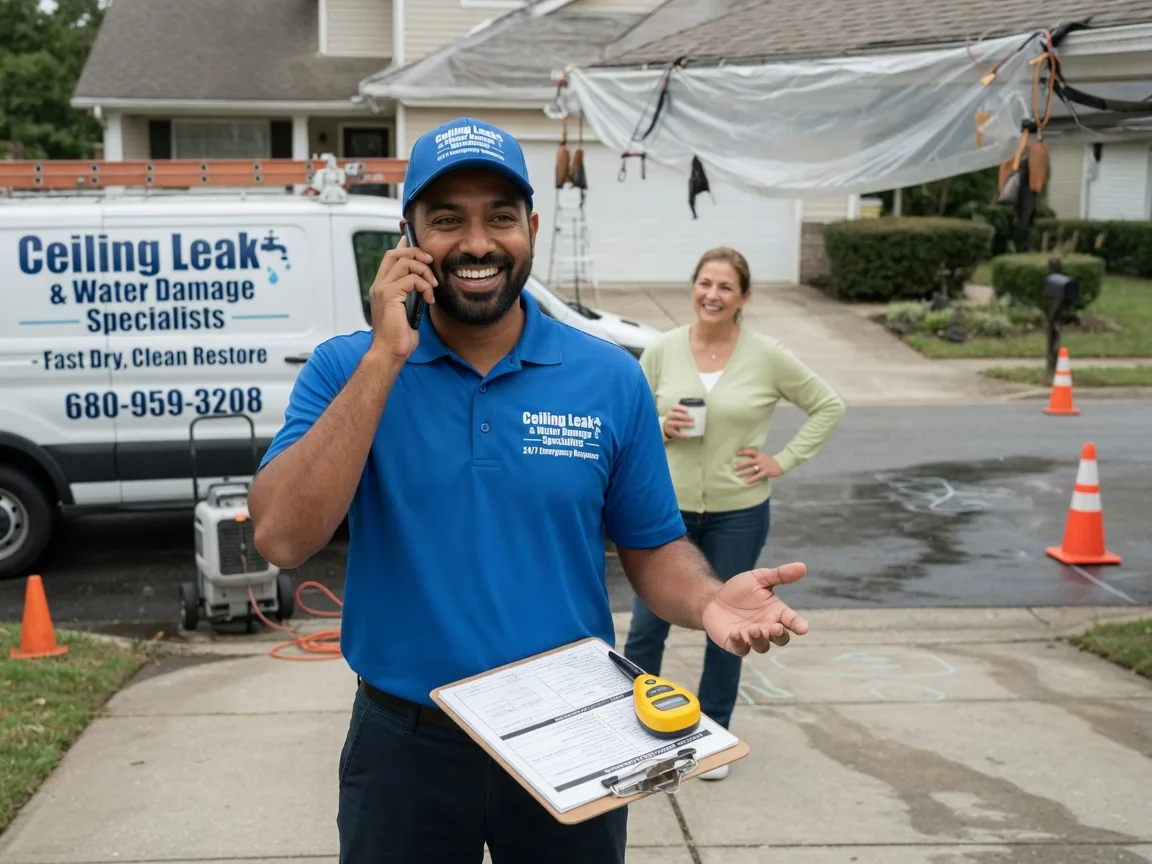 Ceiling Leak Cleanup Fayetteville, TX FAQs